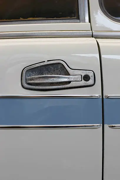"Close-up of the door handle of an old Trabant 600 car, shallow DOF.The Trabant is an automobile that was produced in former East Germany. It was the most common vehicle there, and was also exported to countries both inside and outside the communist bloc. The main selling point was that it had room for four adults and luggage in a compact, light and durable shell. It was in production without any significant changes for nearly 30 years with 3,096,099 Trabants produced in total !Canon 1Ds Mark III + 50 mm @ ISO 400, uncroppeed but downsized"