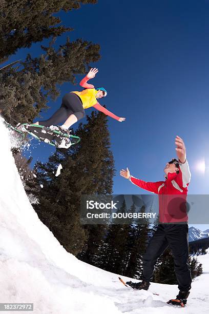 Snowshoe Fun Stock Photo - Download Image Now - 30-34 Years, Active Lifestyle, Adult