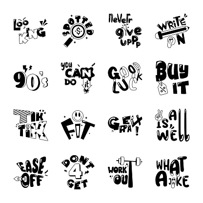 Unleash the magic of expression with our lettering stickers. From elegant typography to quirky designs and everything in between, these stickers cover a wide range of themes to suit every mood and occasion