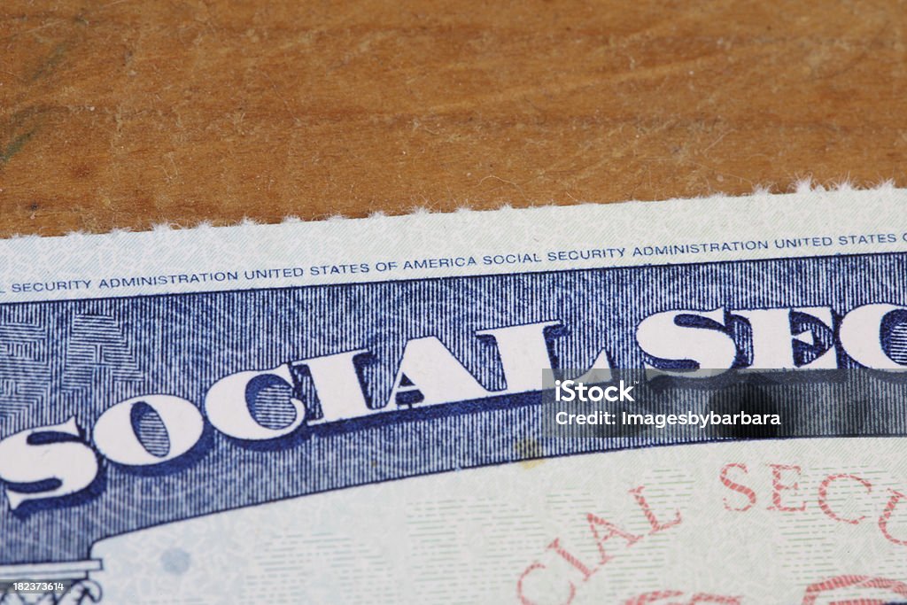 Social Security Social Security Card. Color Image Stock Photo