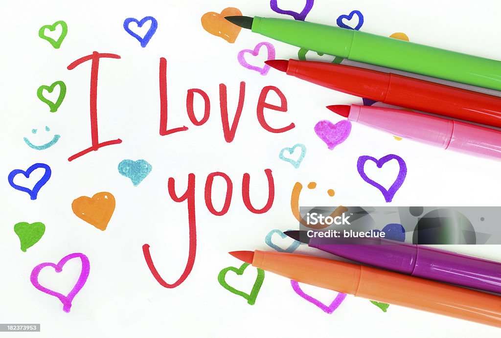 Amor com marcadores - Foto de stock de Amor royalty-free