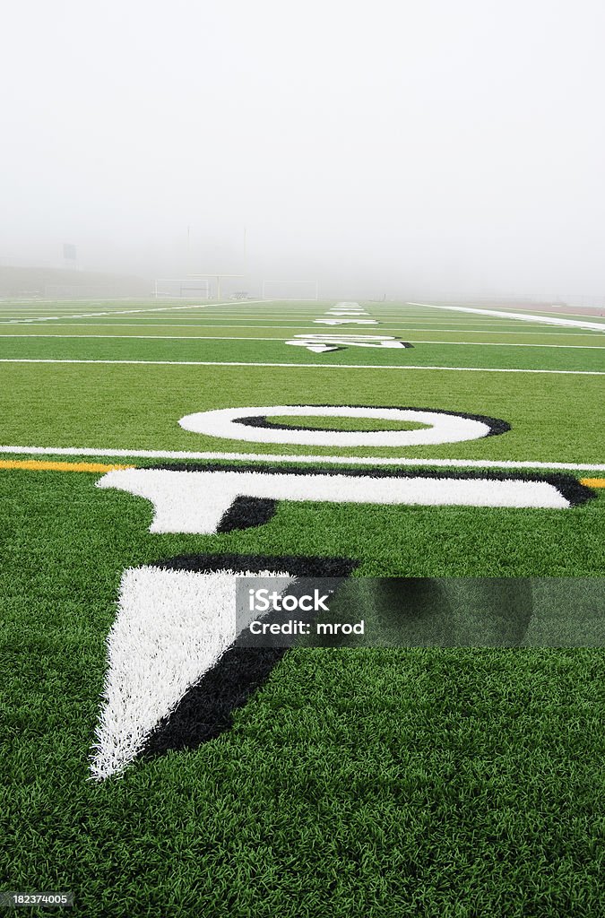 Vista campo da Football americano - Foto stock royalty-free di Ambientazione esterna