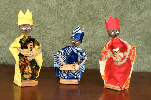 The Three Wise Men from an African Nativity set.