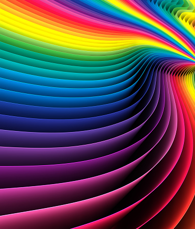 Pastel multicolored hypnotic psychedelic abstract lines background wallpaper illustration.
