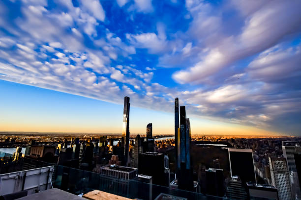 New York City Skyline at Sunset in November