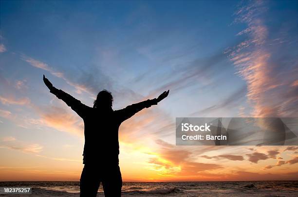 Optimale Silhouette Stockfoto und mehr Bilder von Applaudieren - Applaudieren, Strand, Aktiver Lebensstil