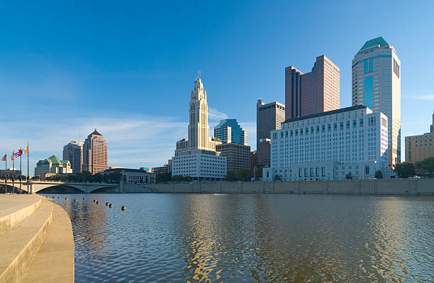 istock Columbus Downtown skyline and river 182375354