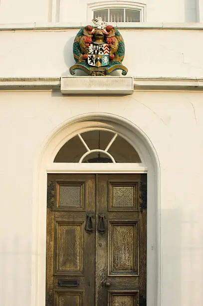 "This is the front entrance to the birthplace of Oliver Cromwell.  It is on the High Street in Huntingdon, England."