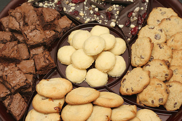A platter of homemade cookies and sweets.