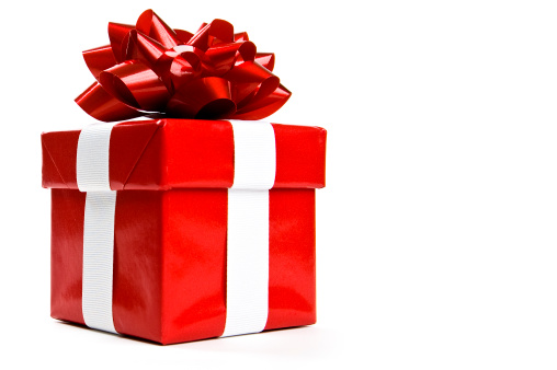 Picture of a red gift box.See Also: