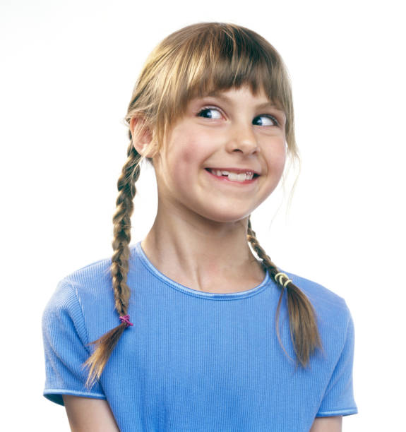 istock Cute Little Girl Looking To Side 182377351
