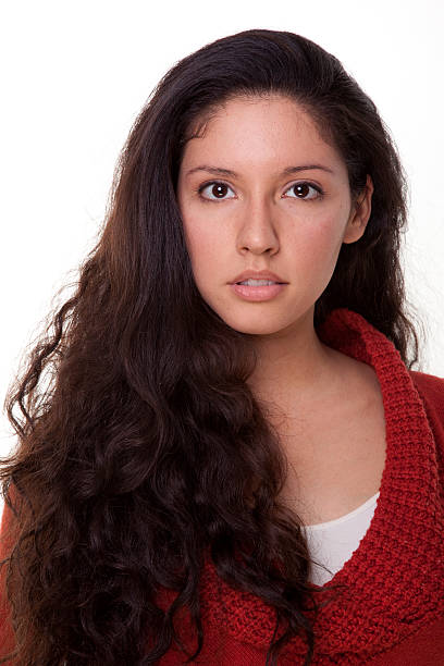 istock Beautiful Hispanic Woman in Red Sweater 182377486