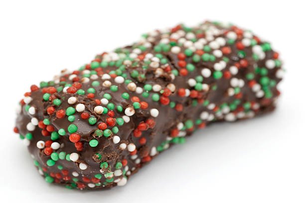 istock chocolate bar decorated for Christmas 182377663