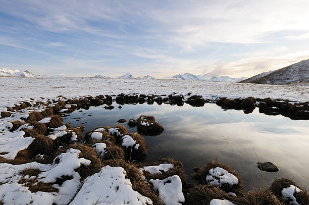 istock tarn at sunset, French Alps 182378634