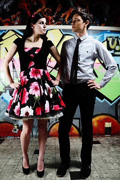 istock Young Attractive Couple Against Graffiti 182378808