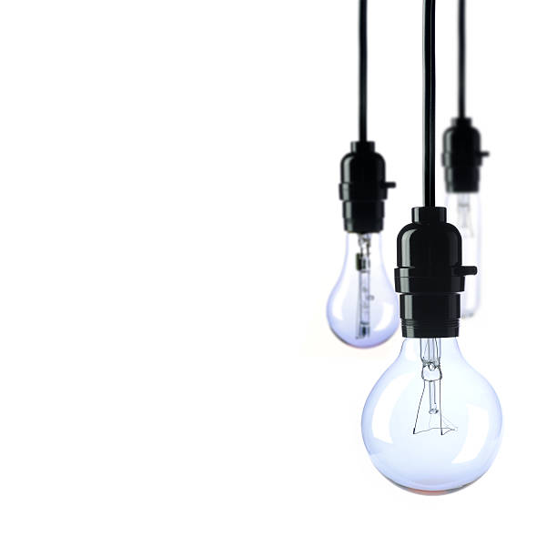 glühbirnen - compact fluorescent lightbulb isolated on white light bulb close up stock-fotos und bilder