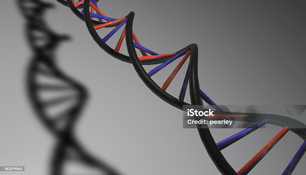 DNA 撚り線と影 - 3Dのロイヤリティフリーストックフォト