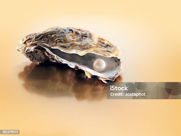 Oyster Con Perla - Fotografie stock e altre immagini di Perla - Ostrica - Perla - Ostrica, Ostrica, Composizione orizzontale