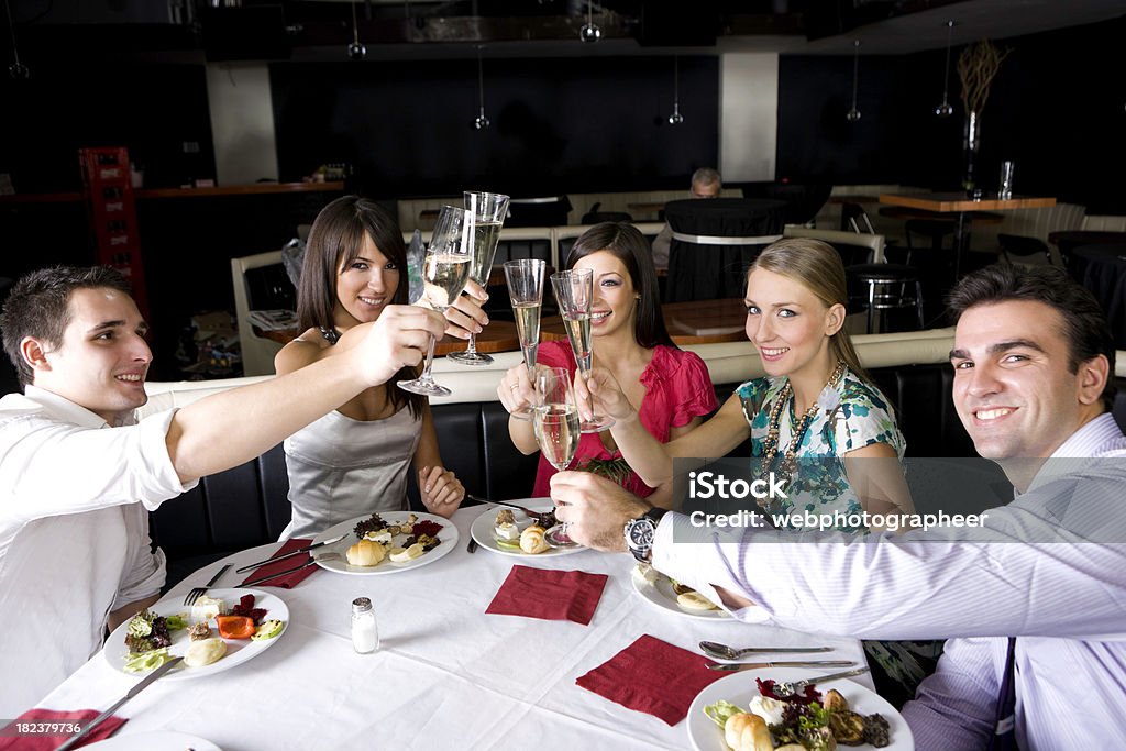 Brindis de champán - Foto de stock de Alimento libre de derechos