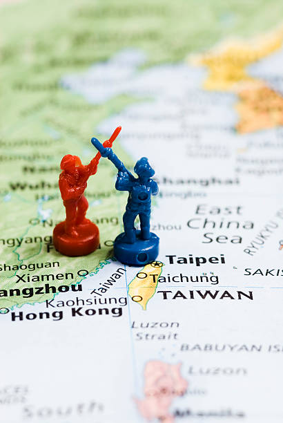 Tension China-Taiwan, World Conflicts Theme stock photo