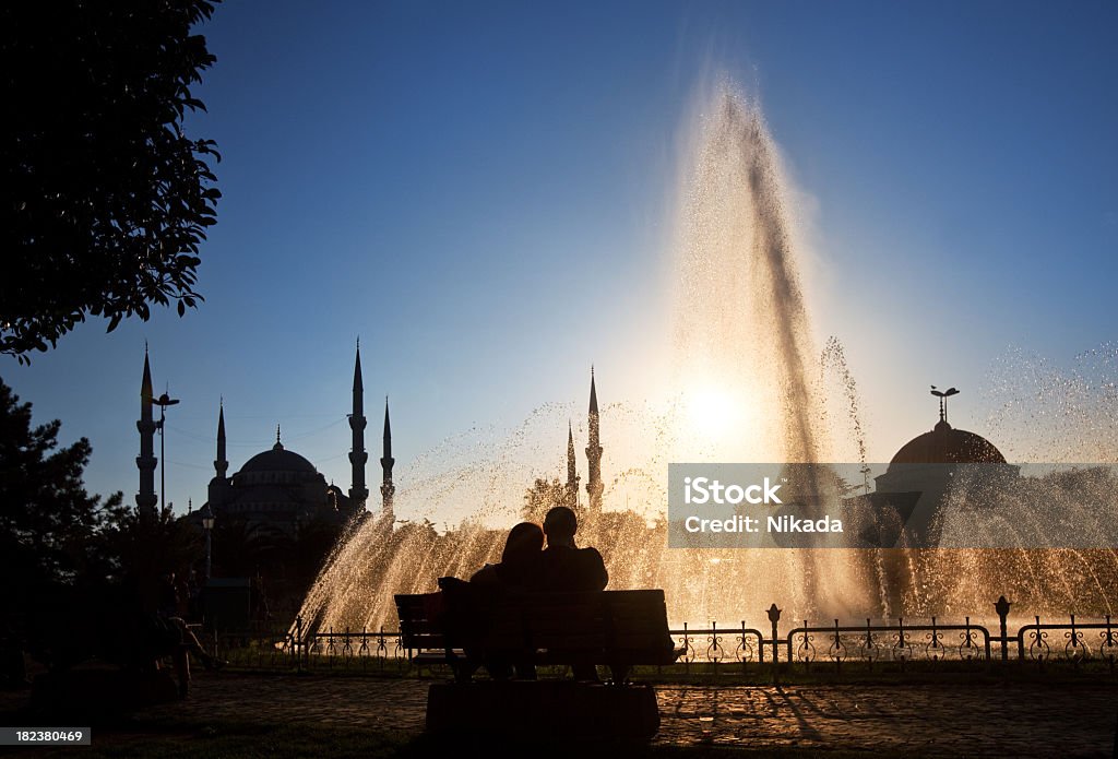 Tramonto Istanbul - Foto stock royalty-free di Fontana - Struttura costruita dall'uomo