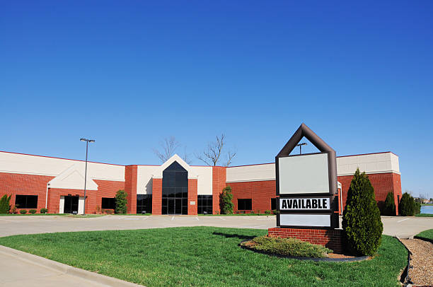 istock Commercial Real Estate Multipurpose Building with Available Sign 182380538