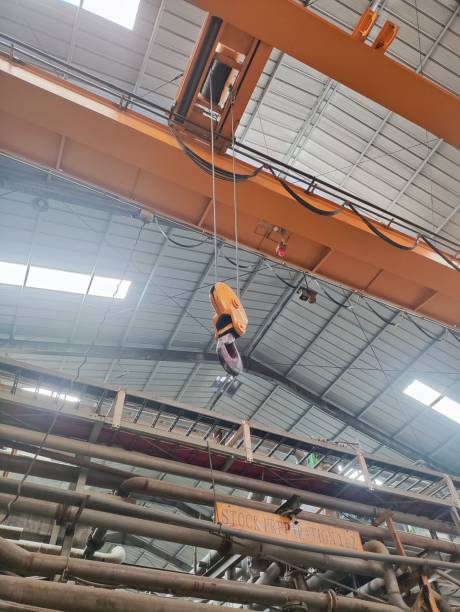 istock View of overhead traveling crane 1823807902