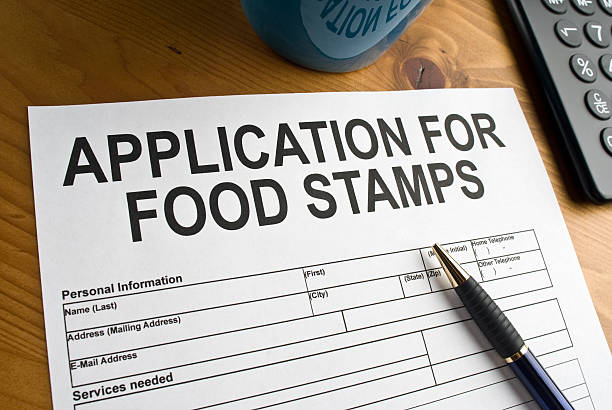 Food Stamp Application stock photo