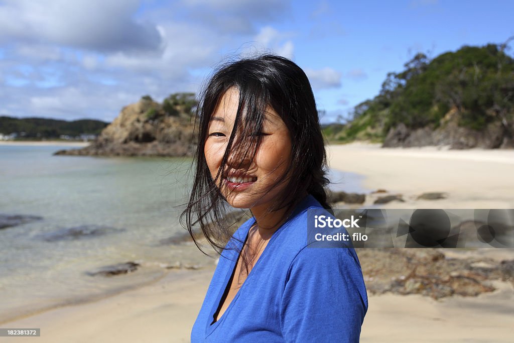 Asian Woman on the Beach Asian woman on the beach. Active Lifestyle Stock Photo