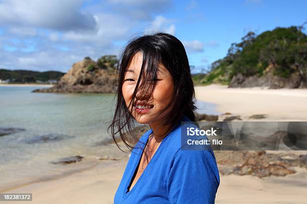 Asian Woman On The Beach Stock Photo - Download Image Now - Active Lifestyle, Adult, Adults Only