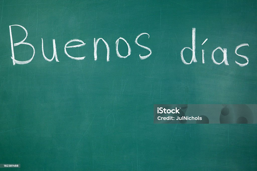 Bonjour en langue espagnole - Photo de Apprentissage libre de droits
