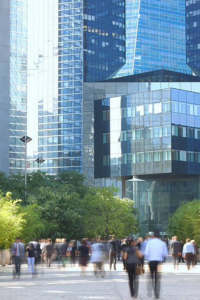 istock Business People in Front of an Office Building, Blurred Motion 182381535