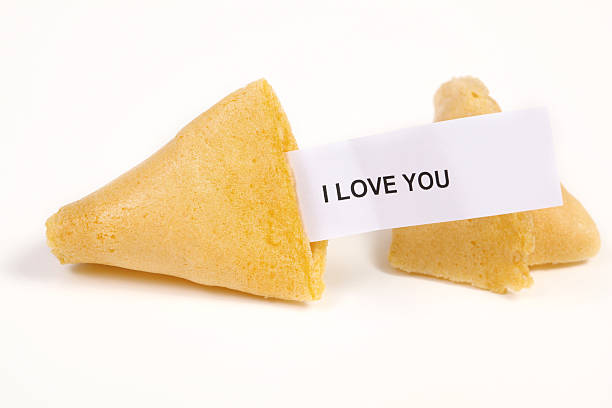 amor - aspirations chinese cuisine fortune cookie wishing imagens e fotografias de stock