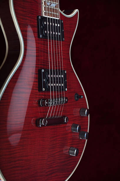 istock Close-up of a Red Electric Guitar 182381812