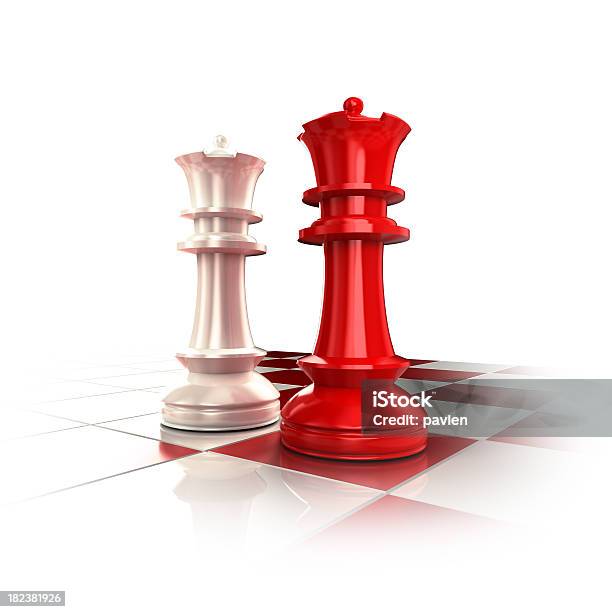 갈등이란 빨강에 대한 스톡 사진 및 기타 이미지 - 빨강, 체스, 흰색