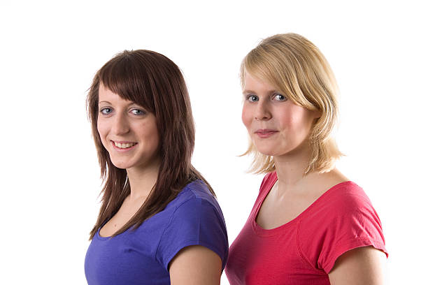 istock Two lovely teenagers smiling 182382180