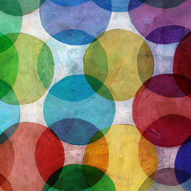 Overlapping Circle Pattern Oil on canvasFor more oil and acrylic patterns... layered artwork stock pictures, royalty-free photos & images