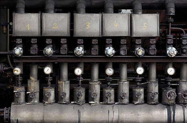Old control panal of an abandoned blast-furnace.