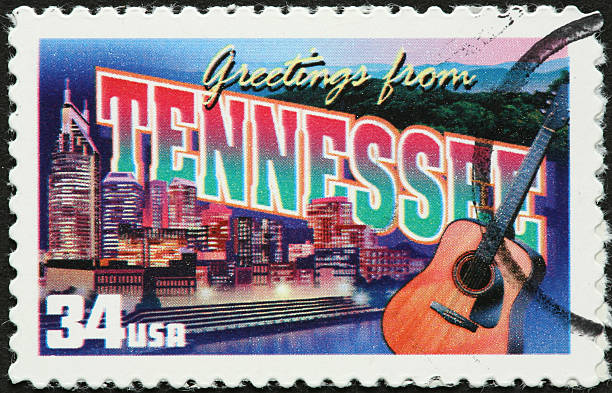 istock Nashville Tennessee guitar and river 182383388