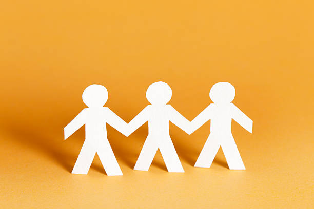 istock Three friends as paper cutouts 182383560