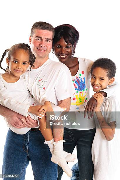 Mixedrennen Familie Malen Stockfoto und mehr Bilder von Afrikanischer Abstammung - Afrikanischer Abstammung, Beide Elternteile, Bruder