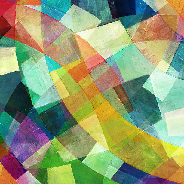 Abstract Geometric Painting stock photo