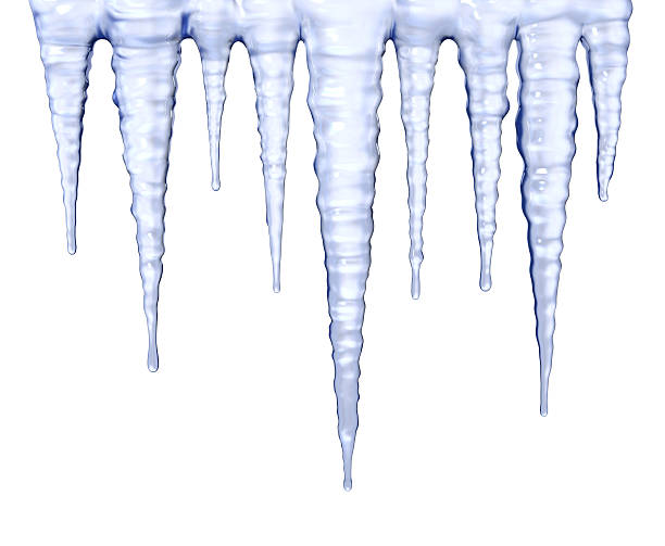 Icicles isolated on white stock photo