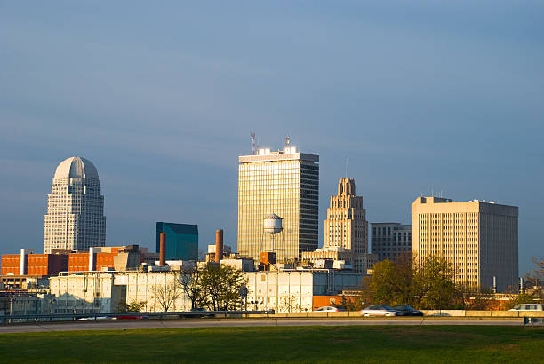 istock Winston-Salem skyline at early morning 182385504