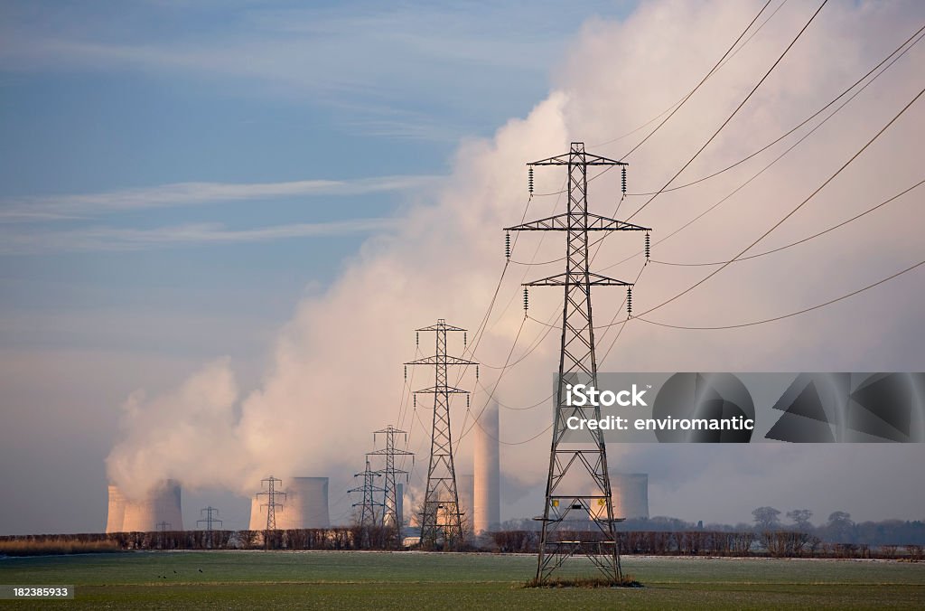 Kraftwerk in die Landschaft. - Lizenzfrei Vereinigtes Königreich Stock-Foto