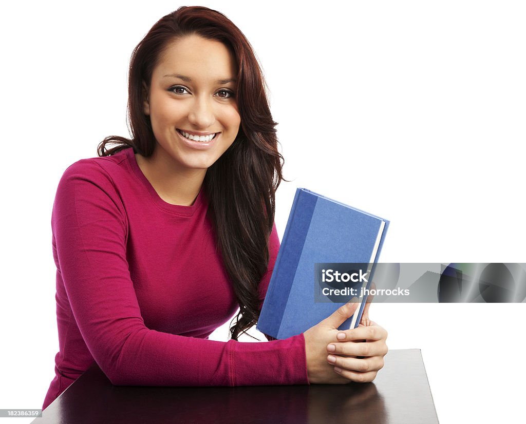 Atractiva mujer joven con libro - Foto de stock de Manga larga libre de derechos