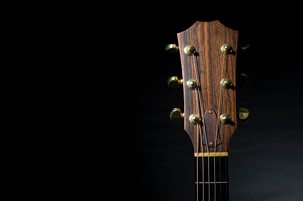 istock Guitar Headstock on Black 182386418