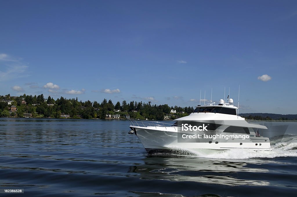 motor yacht di lusso - Foto stock royalty-free di Lago Washington