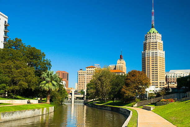 istock San Antonio Downtown Skyline and Riverwalk 182386687