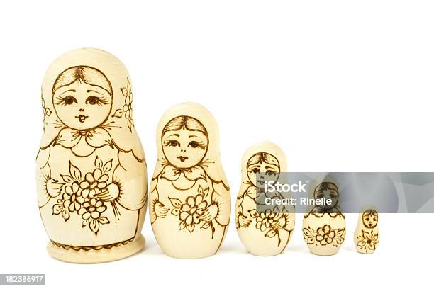 Unpainted Matryoshka Dolls Stock Photo - Download Image Now - Adult, Art And Craft, Babushka